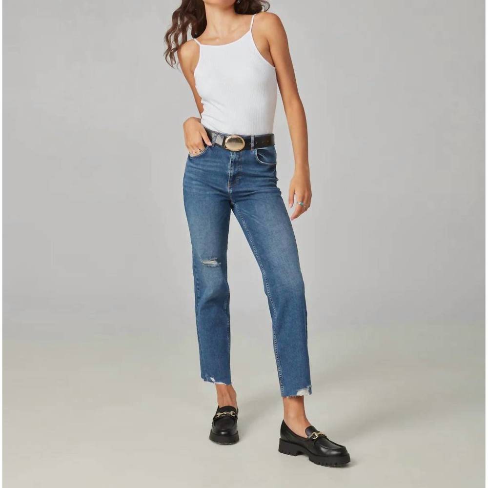 NEW LOLA JEANS denver high rise straight jean in dim sky